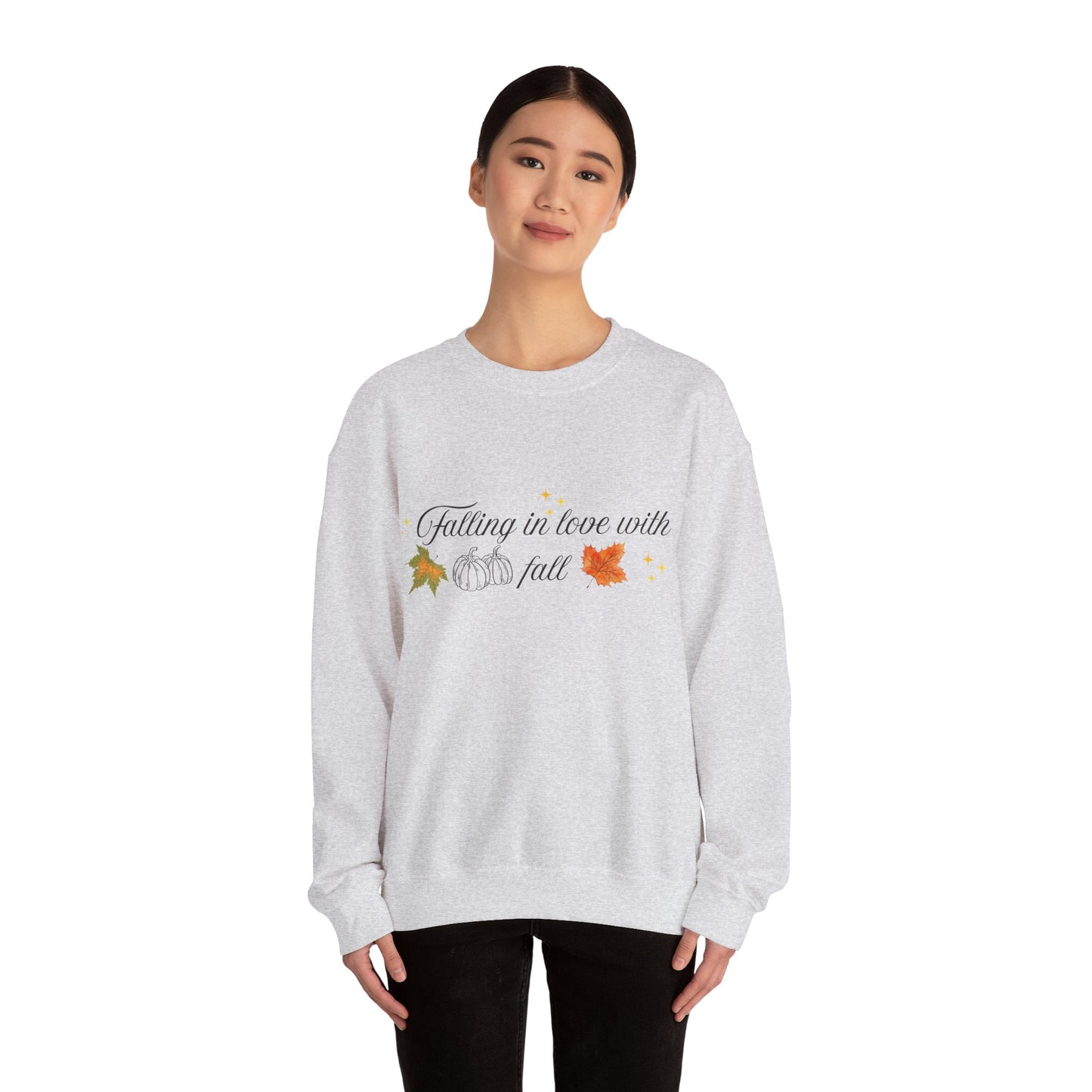 Swetshirt Falling  In Love With Fall Crewneck