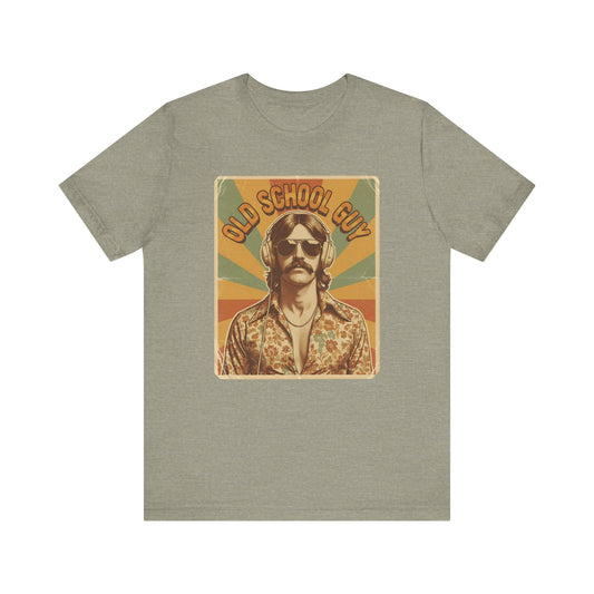 Vintage Unisex Jersey Tee, Old School Guy Tshirt, Retro T-shirt, Classic Vintage Shirt, Unisex Graphic Tee, Vintage Tee Shirt