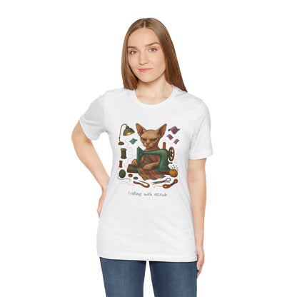 Cat Sewing Machine Tee