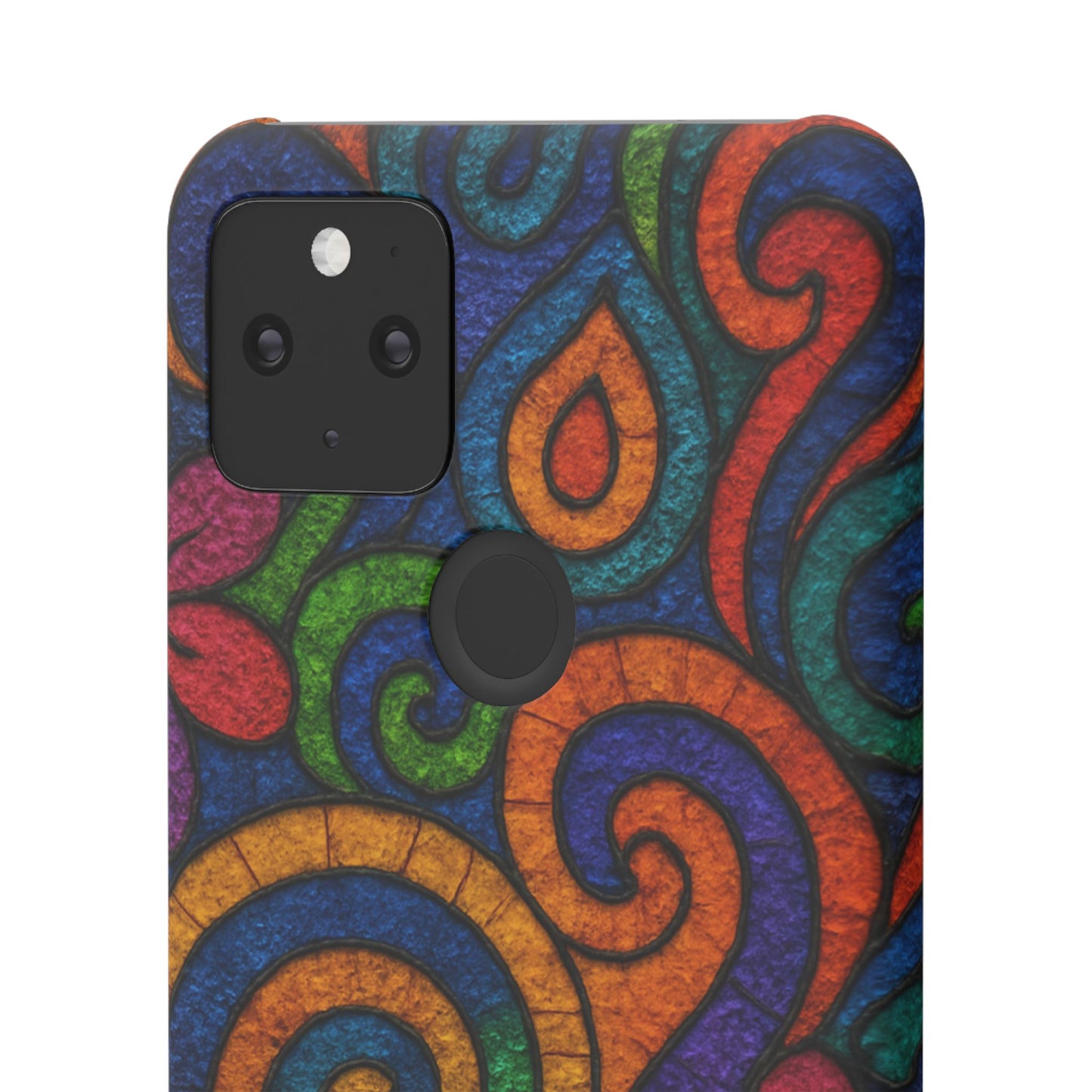 Psychedelic Hippie Phone Case, Boho Rainbow Retro 70s Groovy Art Cover
