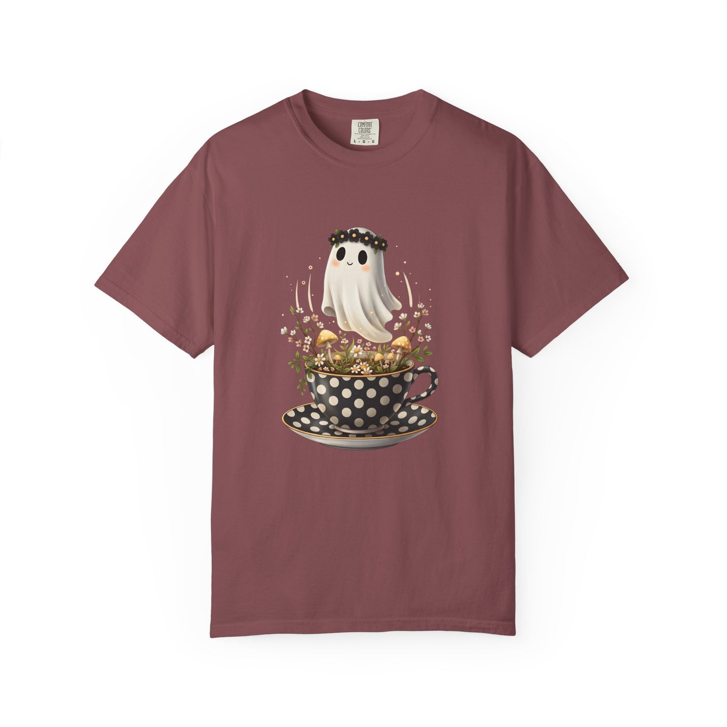 Ghost and Teacup Halloween Unisex T-shirt