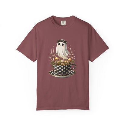 Ghost and Teacup Halloween Unisex T-shirt