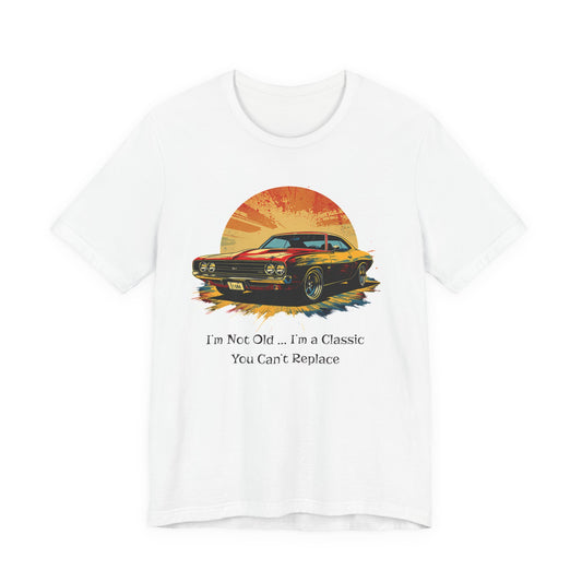 Vintage Car Lover Jersey Short Sleeve Tee - Iam not old you cant replace me
