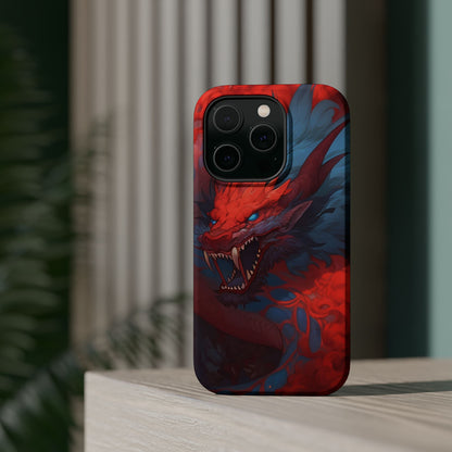 Phone Cases, Red Dragon Design, Dragon Lover Gift, Protective Cover, Unique Phone Accessories, Mythical Creature Phone Case