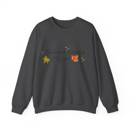 Swetshirt Falling  In Love With Fall Crewneck