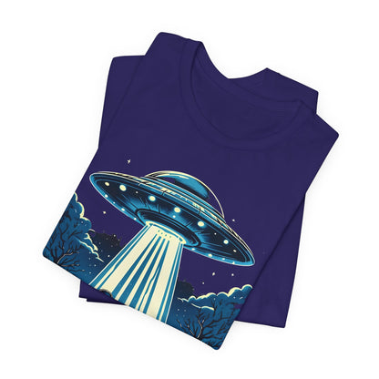 T-Shirt Alien and Bigfoot,  Ugly Christmas Sweater Tee, Funny UFO Holiday Shirt