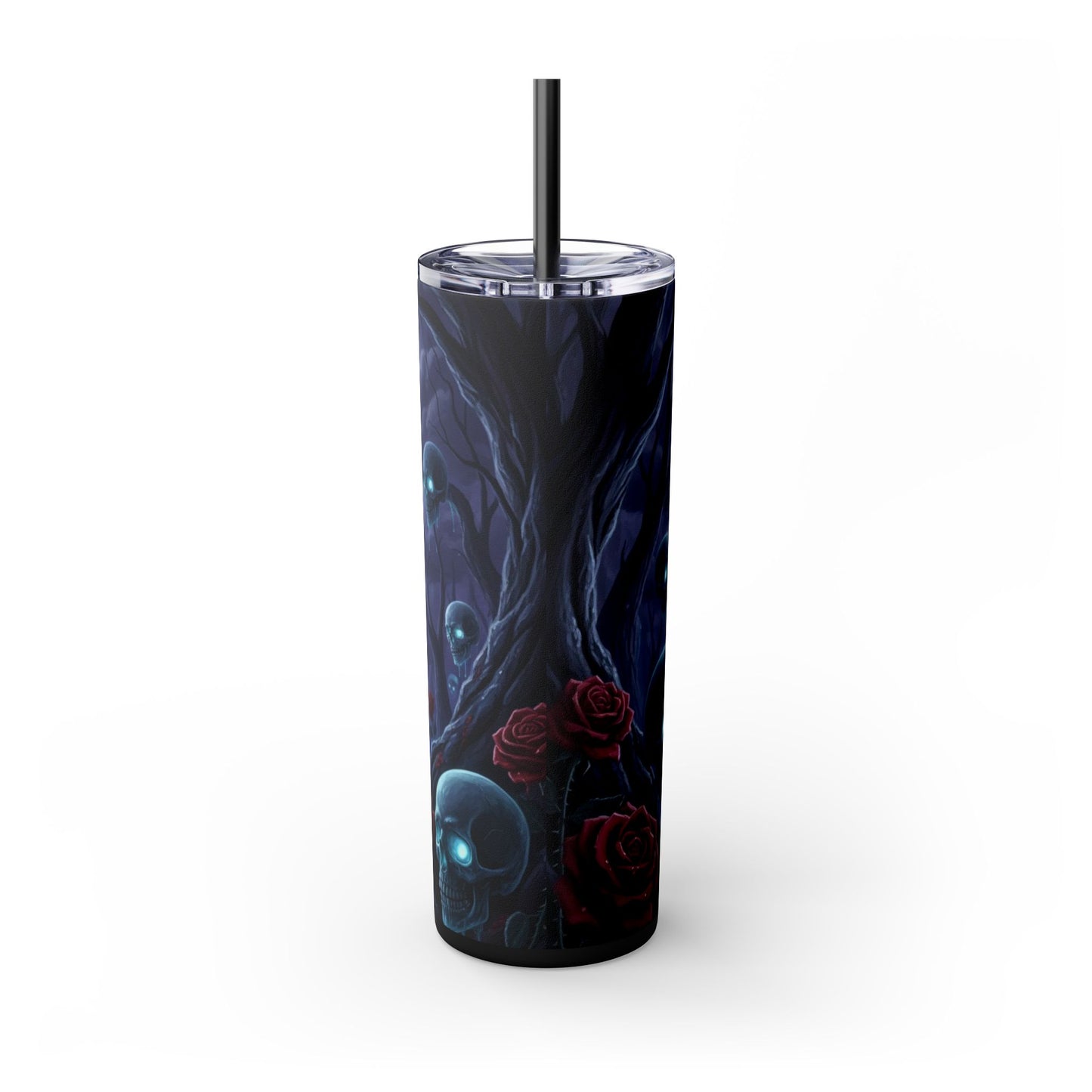 Rose Skull Skinny Tumbler, 20oz