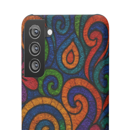 Psychedelic Hippie Phone Case, Boho Rainbow Retro 70s Groovy Art Cover