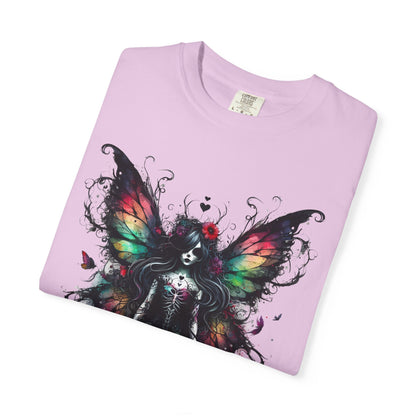 Gothic Fairy Tattoo T-shirt, Dark Fantasy Tee, Alternative Clothing, Magical Creature Shirt, Unique Gift Idea