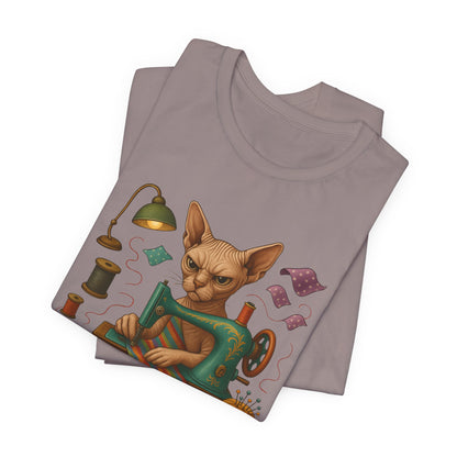 Cat Sewing Machine Tee
