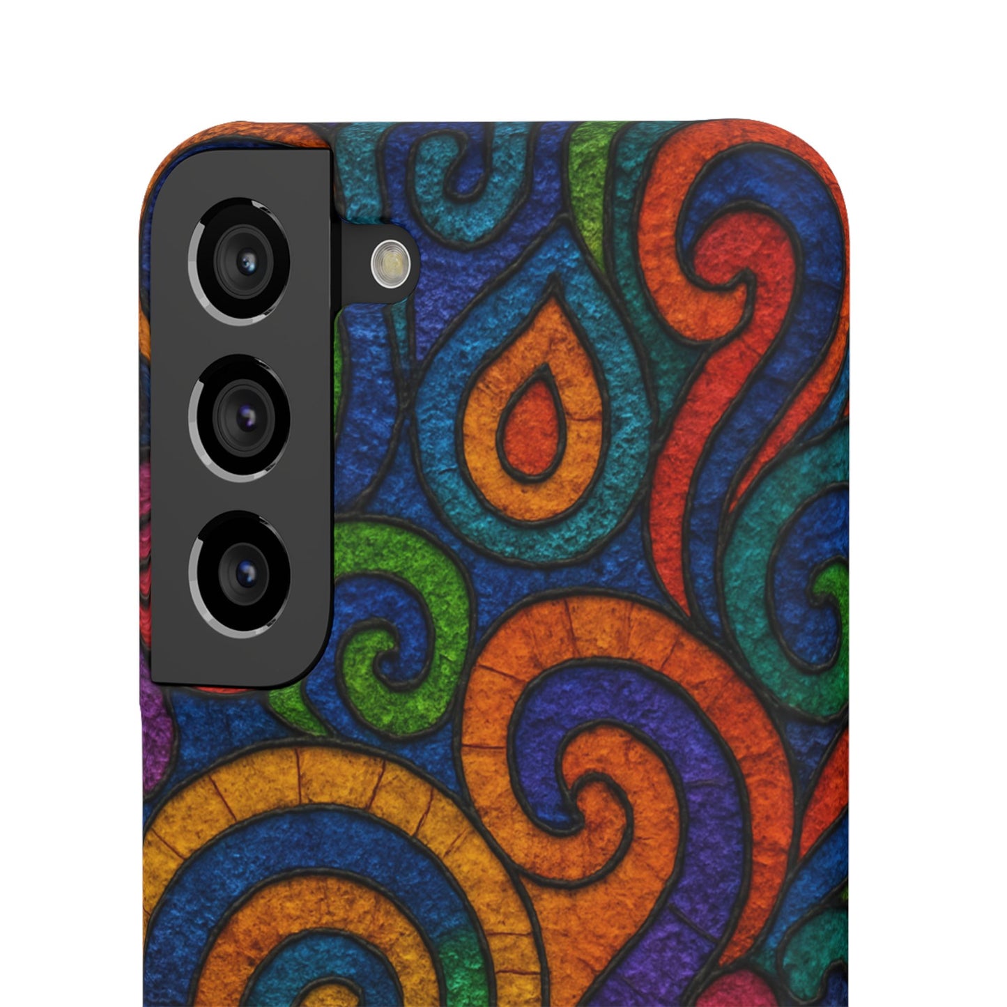 Psychedelic Hippie Phone Case, Boho Rainbow Retro 70s Groovy Art Cover