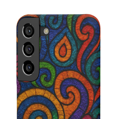 Psychedelic Hippie Phone Case, Boho Rainbow Retro 70s Groovy Art Cover