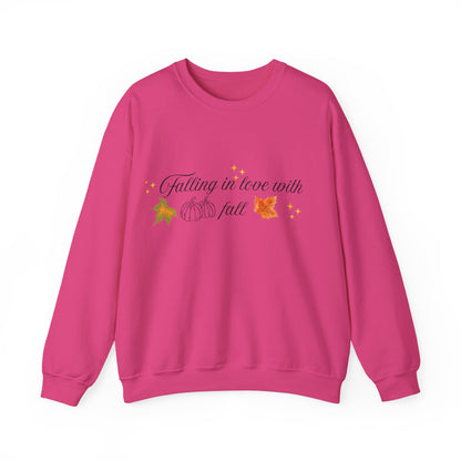 Swetshirt Falling  In Love With Fall Crewneck