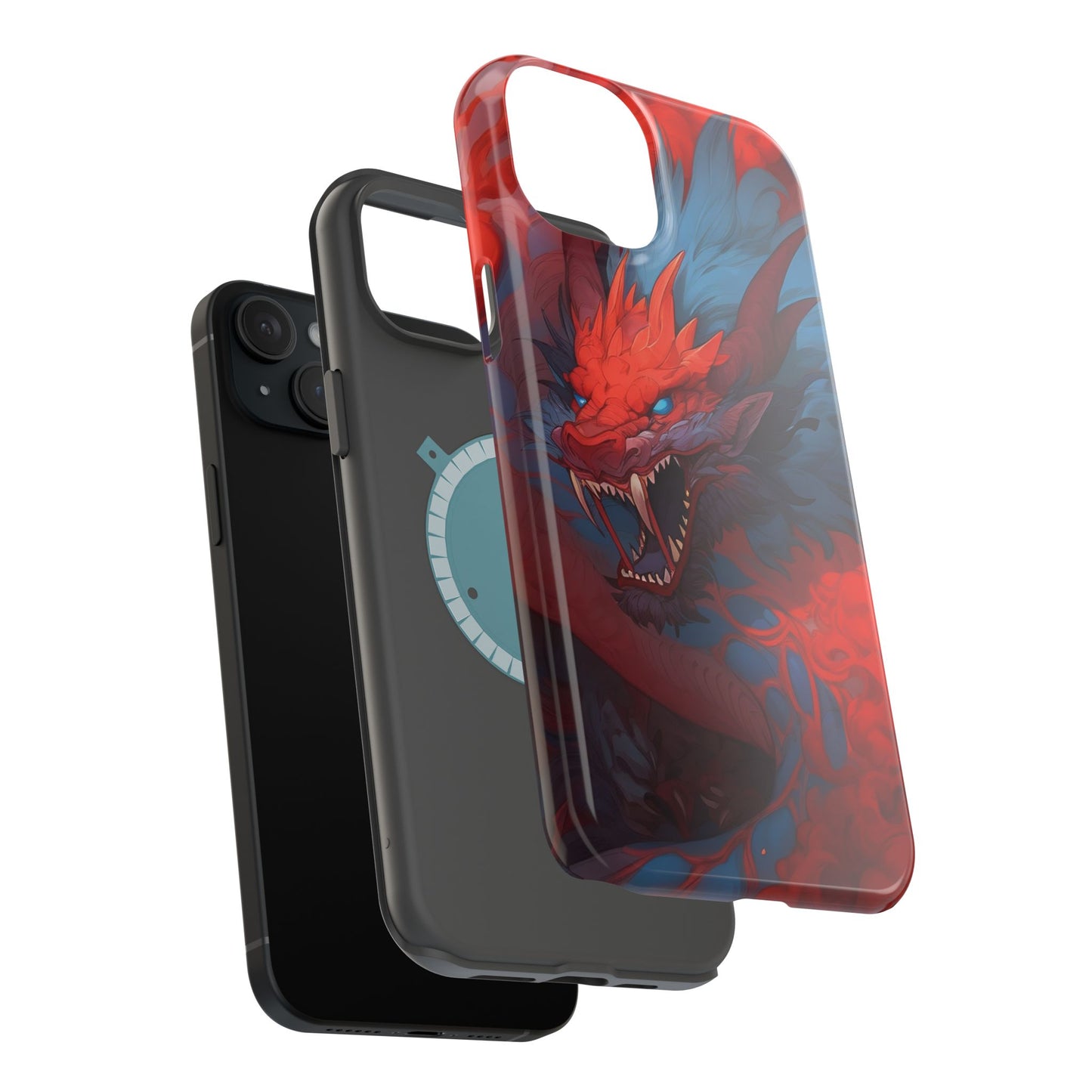 Phone Cases, Red Dragon Design, Dragon Lover Gift, Protective Cover, Unique Phone Accessories, Mythical Creature Phone Case