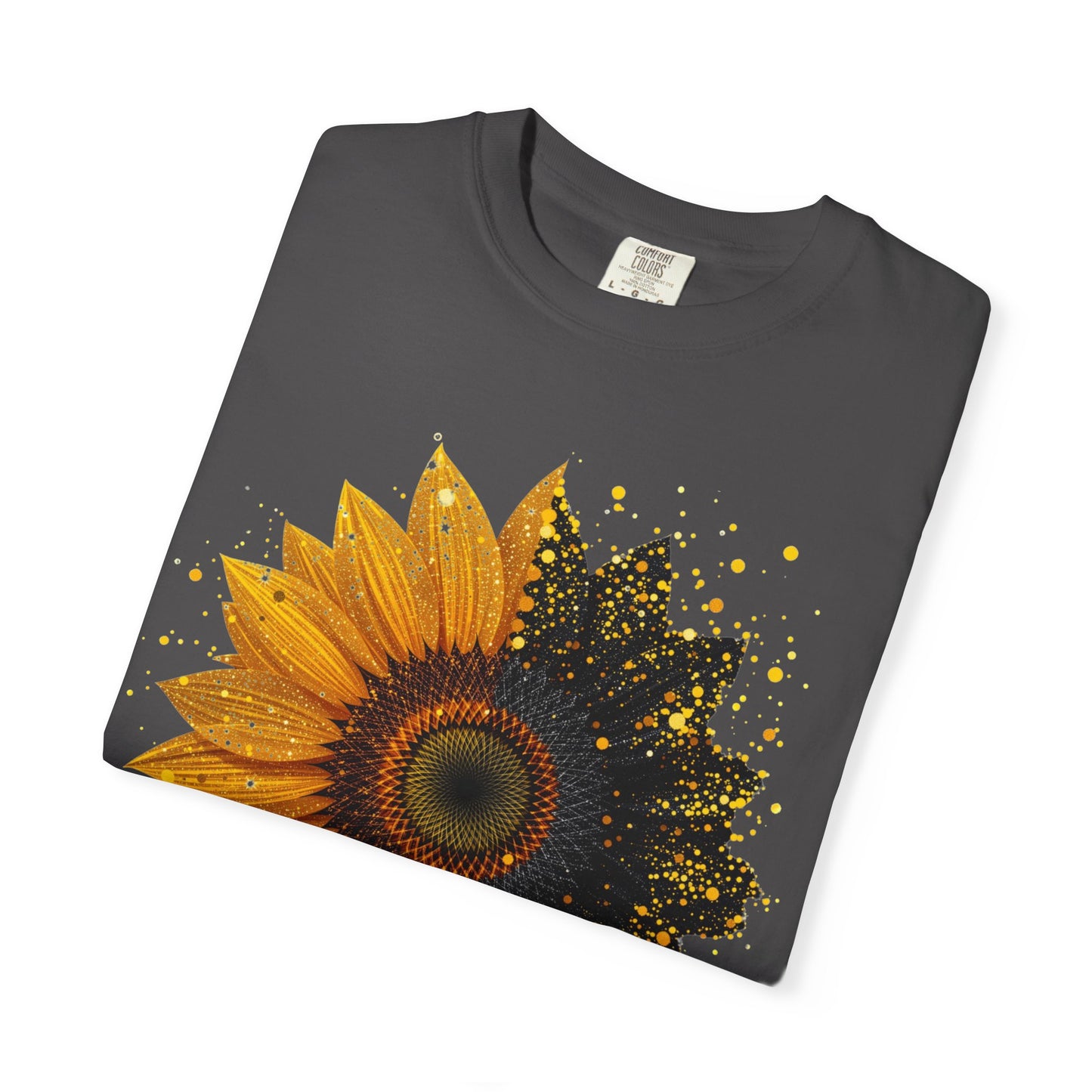 Sunflower Unisex Garment-Dyed T-shirt, Yellow Flower Tee, Floral Shirt, Botanical Top, Nature Lover Gift