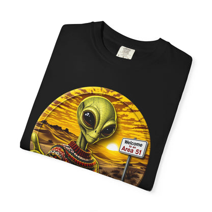Area 51 Alien Ugly Sweater T-shirt, Extraterrestrial Graphic Tee, UFO Lover Gift, Funny Space Shirt, Ayy Lmao Clothing, Alien Abduction