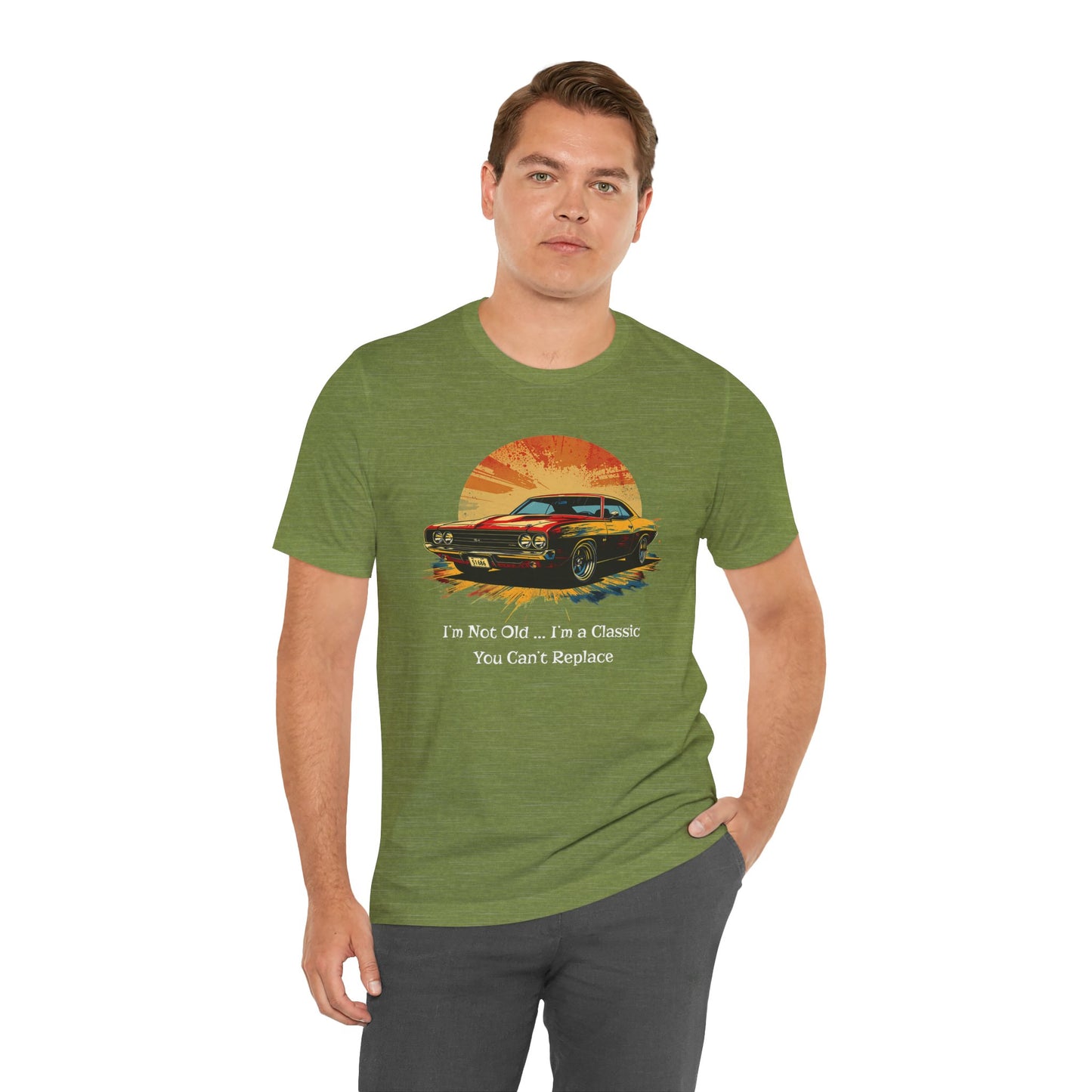 Vintage Car Lover Jersey Short Sleeve Tee - Iam not old you cant replace me