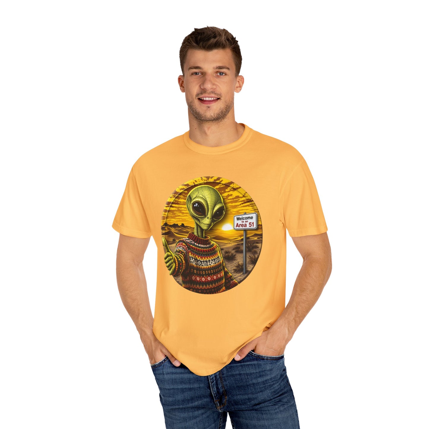 Area 51 Alien Ugly Sweater T-shirt, Extraterrestrial Graphic Tee, UFO Lover Gift, Funny Space Shirt, Ayy Lmao Clothing, Alien Abduction