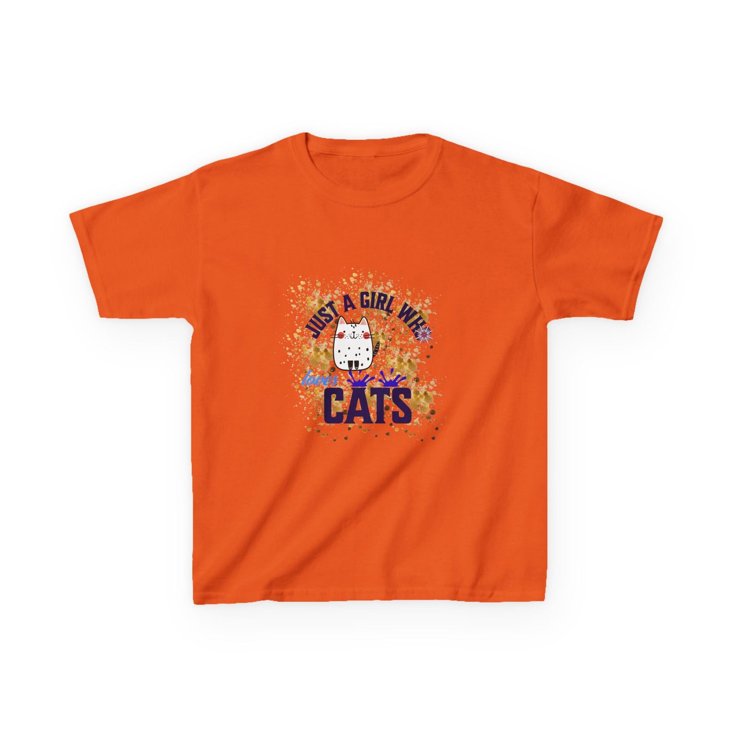 Girl Loves Cats Kids Tee