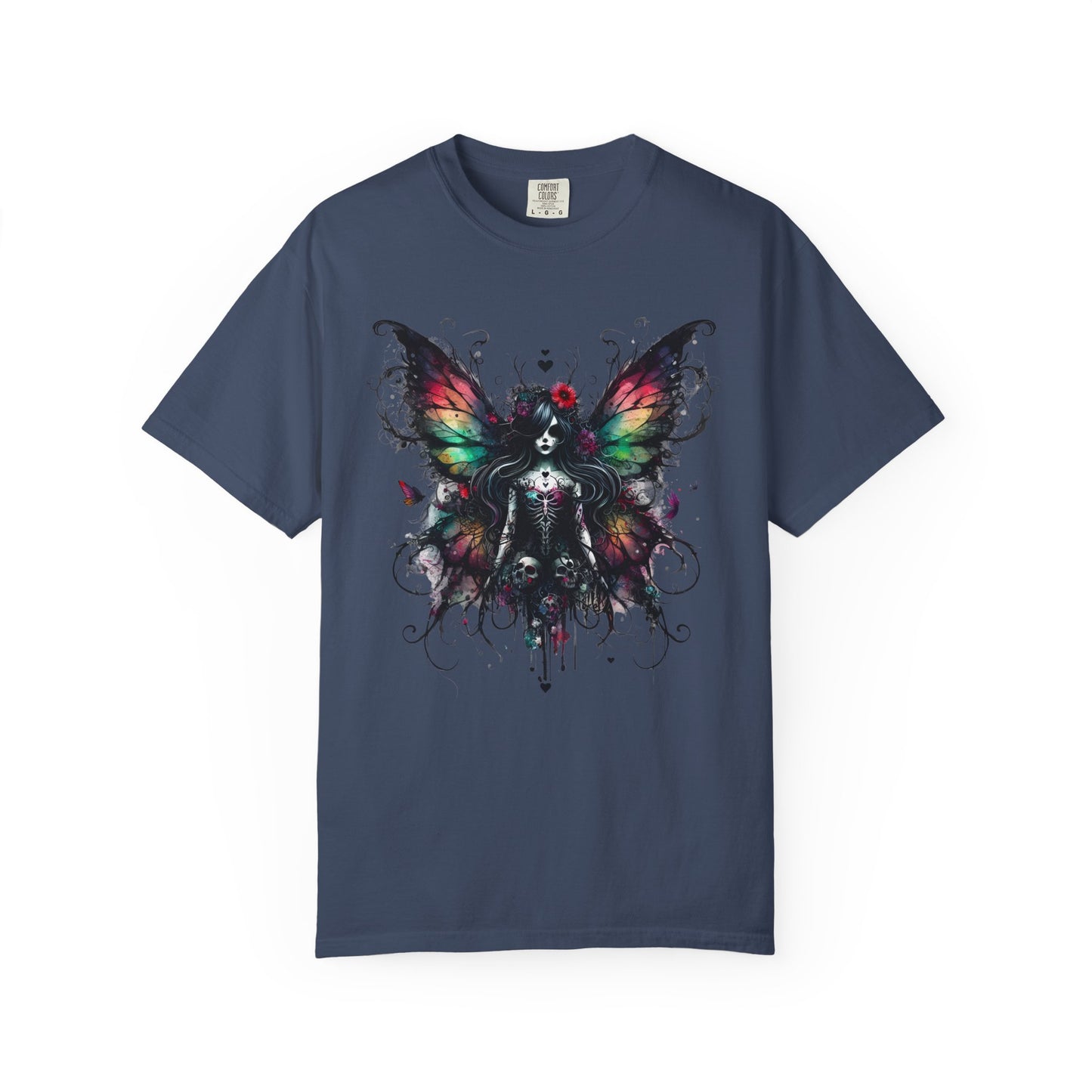 Gothic Fairy Tattoo T-shirt, Dark Fantasy Tee, Alternative Clothing, Magical Creature Shirt, Unique Gift Idea