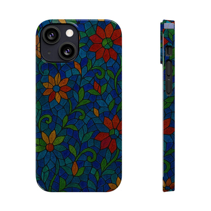 Slim Phone Cases Mystic Aura Mosaic  | 3D Iridescent Glass Tiles | Bohemian Energy Design