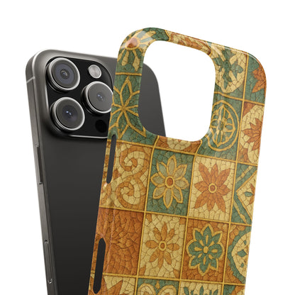 Slim Phone Cases Broken Beauty 3D Glass iPhone Case | Shattered Tile Aesthetic | Gold Lines & Textured Resin Effect