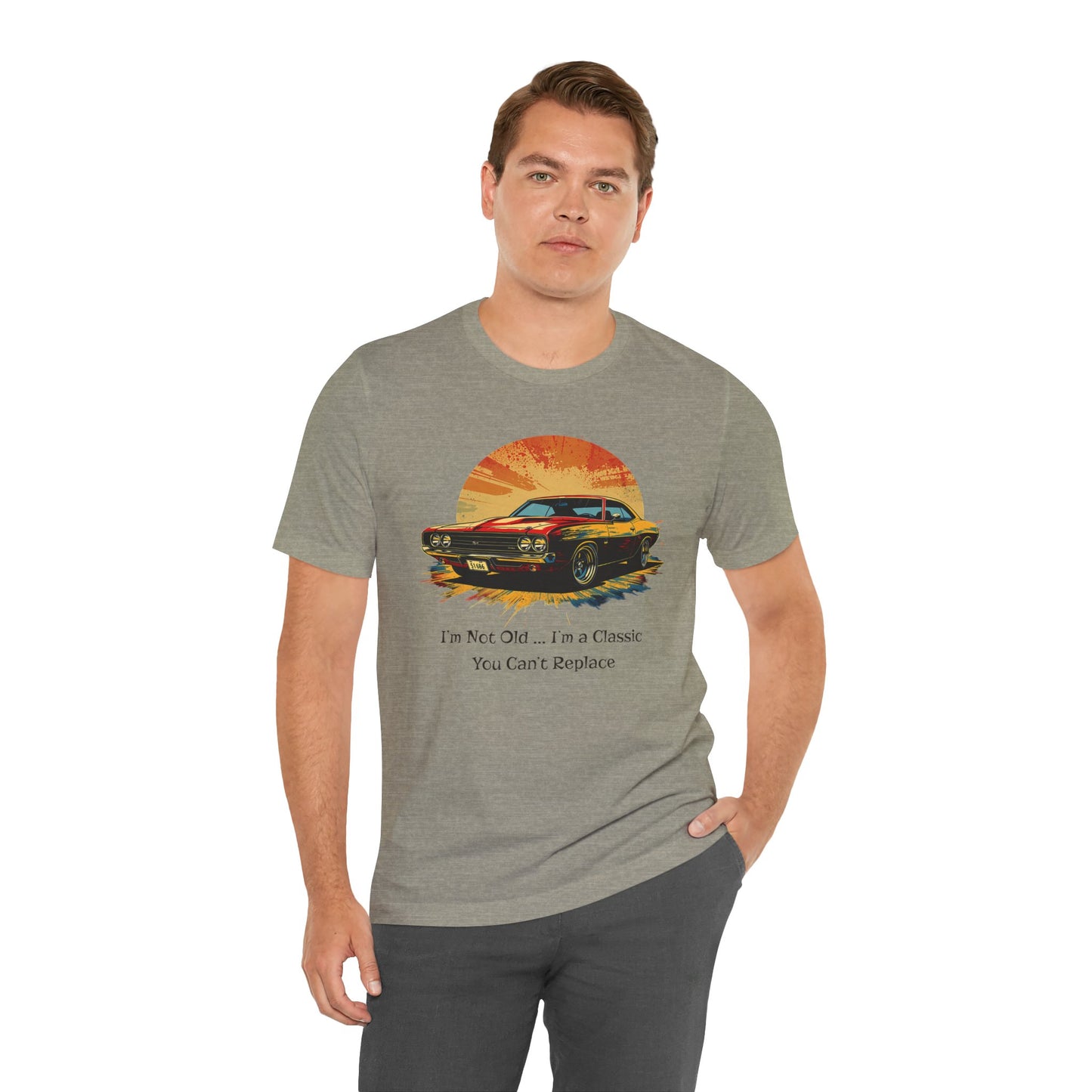 Vintage Car Lover Jersey Short Sleeve Tee - Iam not old you cant replace me