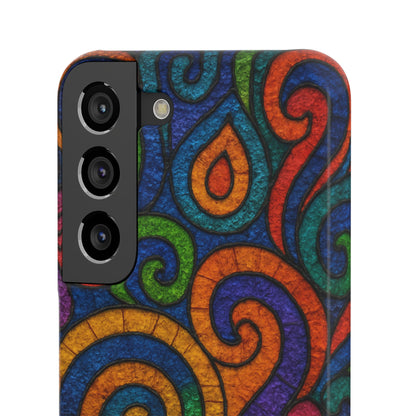 Psychedelic Hippie Phone Case, Boho Rainbow Retro 70s Groovy Art Cover