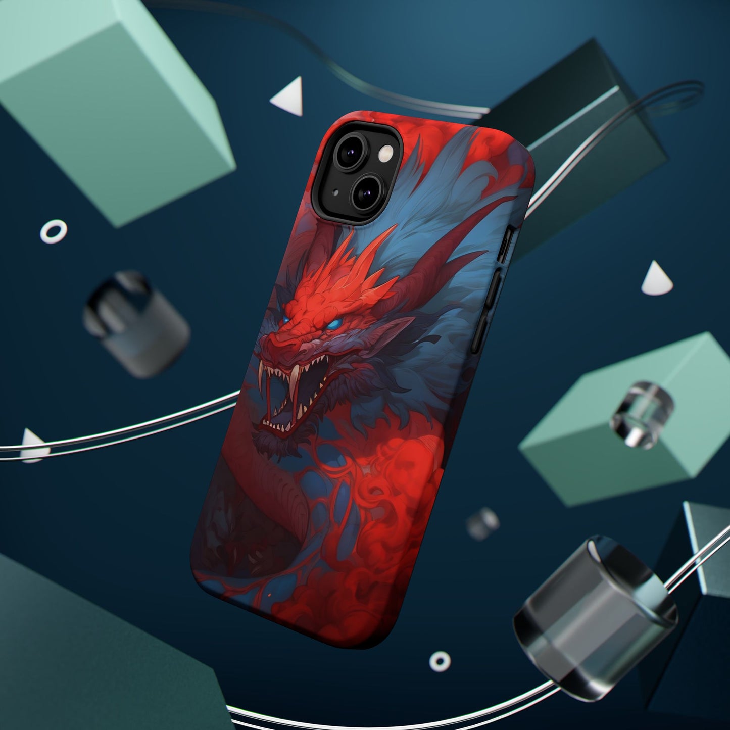 Phone Cases, Red Dragon Design, Dragon Lover Gift, Protective Cover, Unique Phone Accessories, Mythical Creature Phone Case