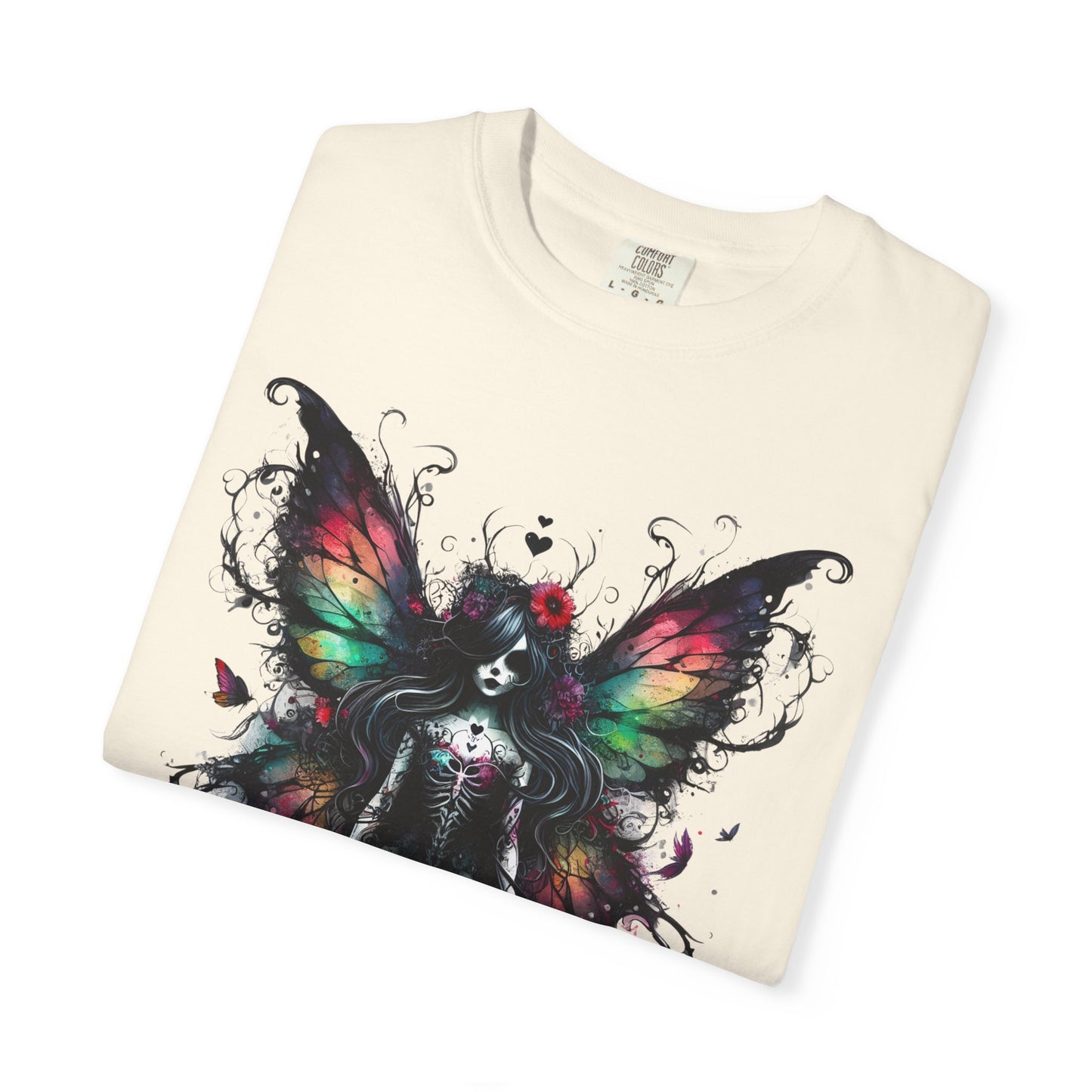 Gothic Fairy Tattoo T-shirt, Dark Fantasy Tee, Alternative Clothing, Magical Creature Shirt, Unique Gift Idea