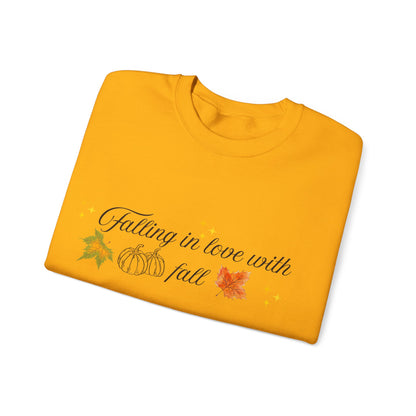 Swetshirt Falling  In Love With Fall Crewneck