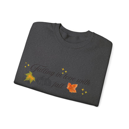 Swetshirt Falling  In Love With Fall Crewneck