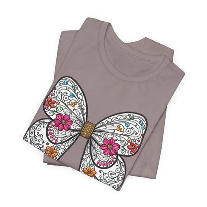 Butterfly Unisex Tee, Nature Lover Shirt, Spring Graphic Top, Insect Print T-Shirt, Garden Theme Clothing