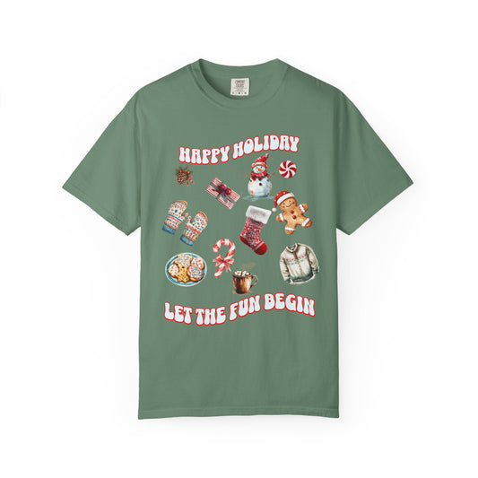 Christmas let the funny begin Comfort Colors unissex  T-shirt