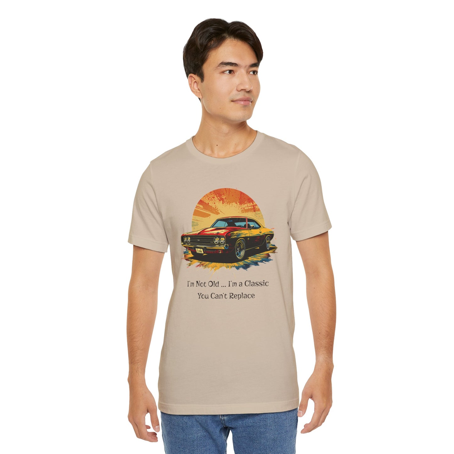 Vintage Car Lover Jersey Short Sleeve Tee - Iam not old you cant replace me
