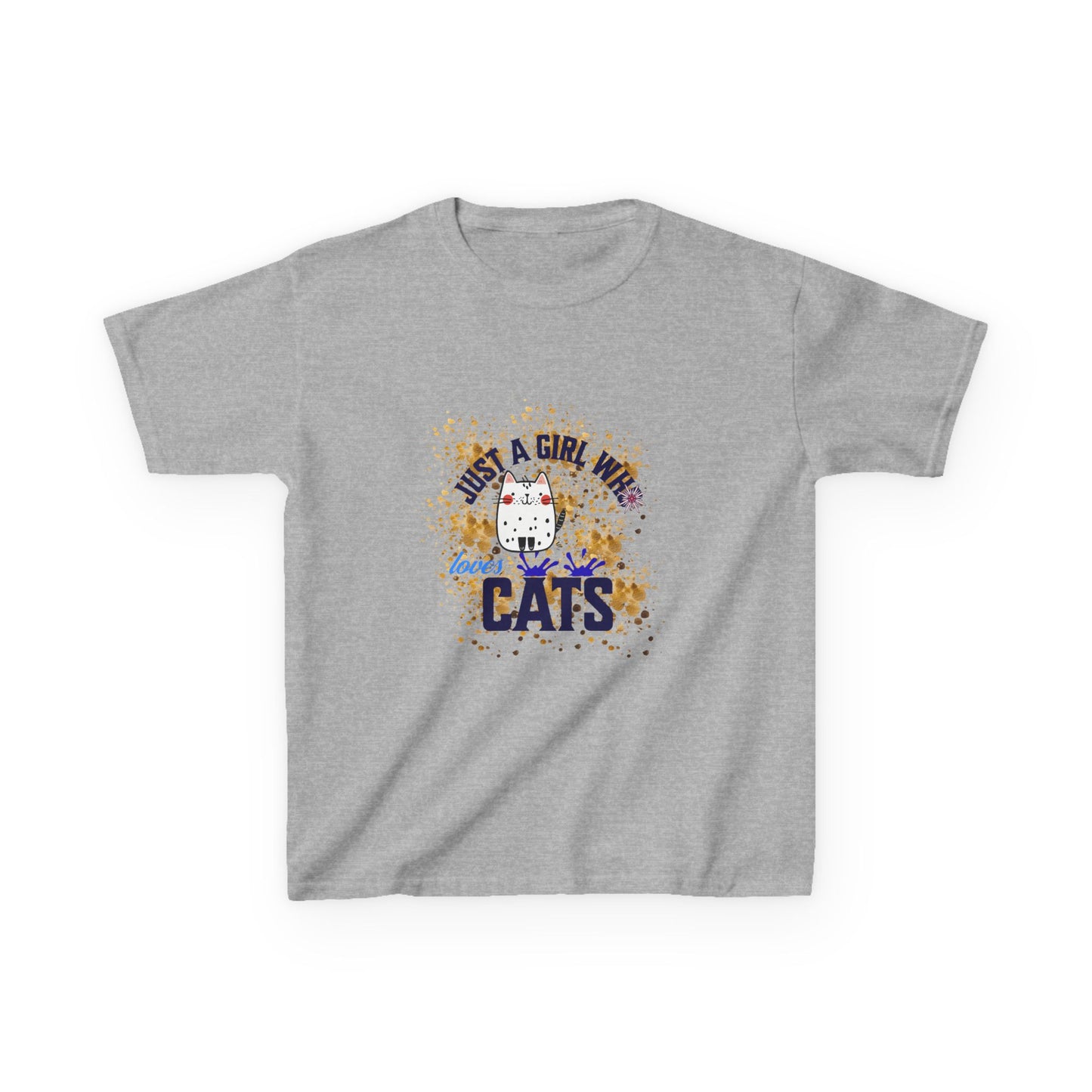 Girl Loves Cats Kids Tee