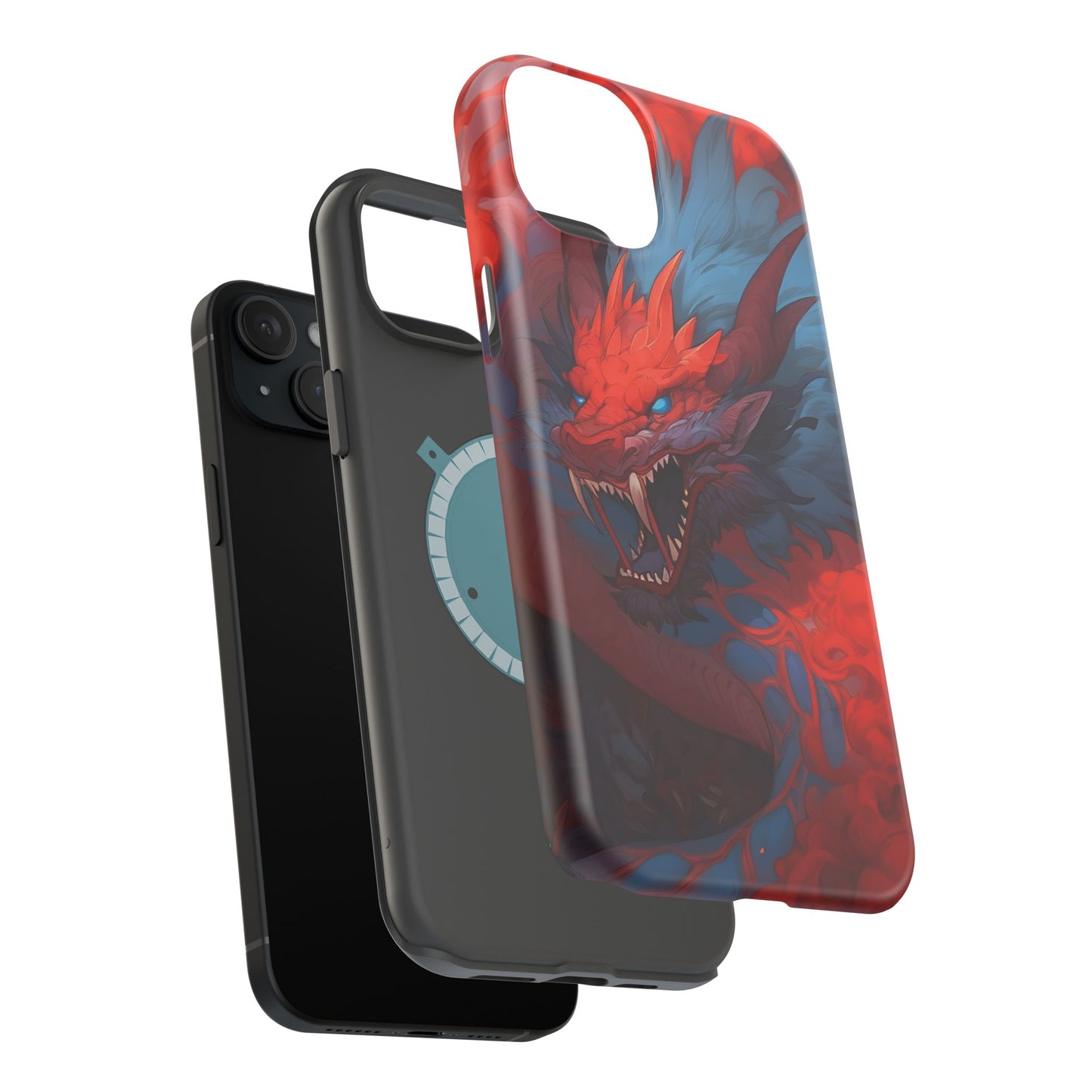 Phone Cases, Red Dragon Design, Dragon Lover Gift, Protective Cover, Unique Phone Accessories, Mythical Creature Phone Case
