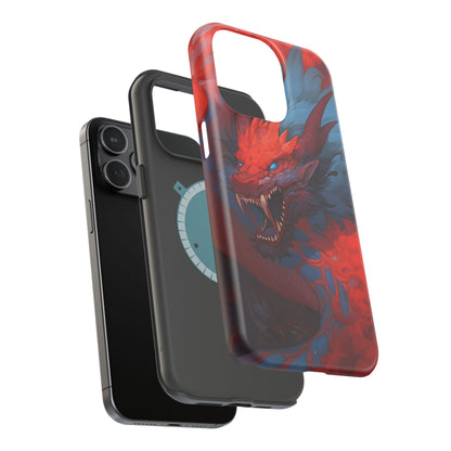 Phone Cases, Red Dragon Design, Dragon Lover Gift, Protective Cover, Unique Phone Accessories, Mythical Creature Phone Case