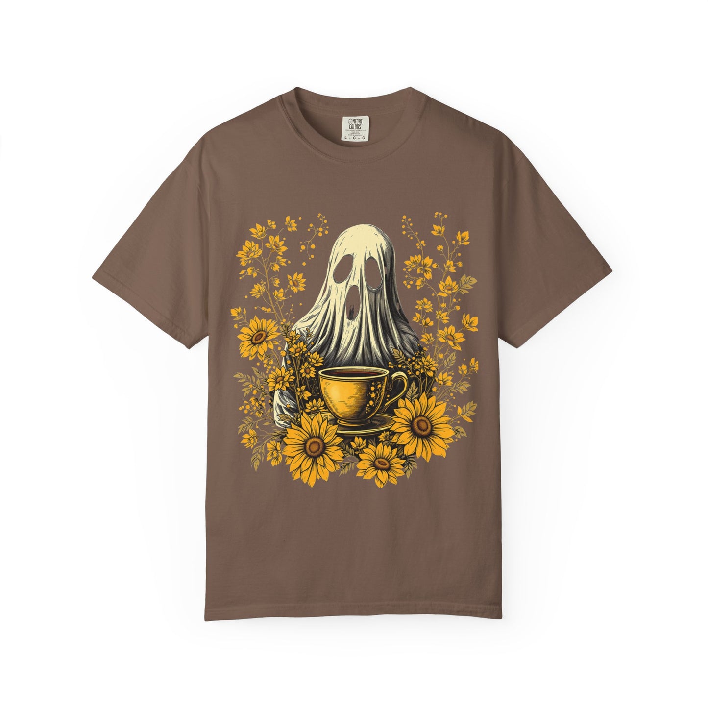 Halloween Ghost Coffee Drinking Unisex T-Shirt
