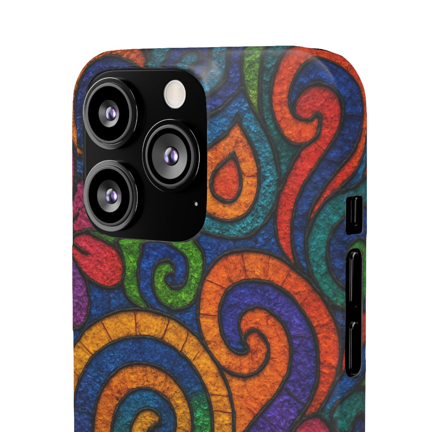 Psychedelic Hippie Phone Case, Boho Rainbow Retro 70s Groovy Art Cover
