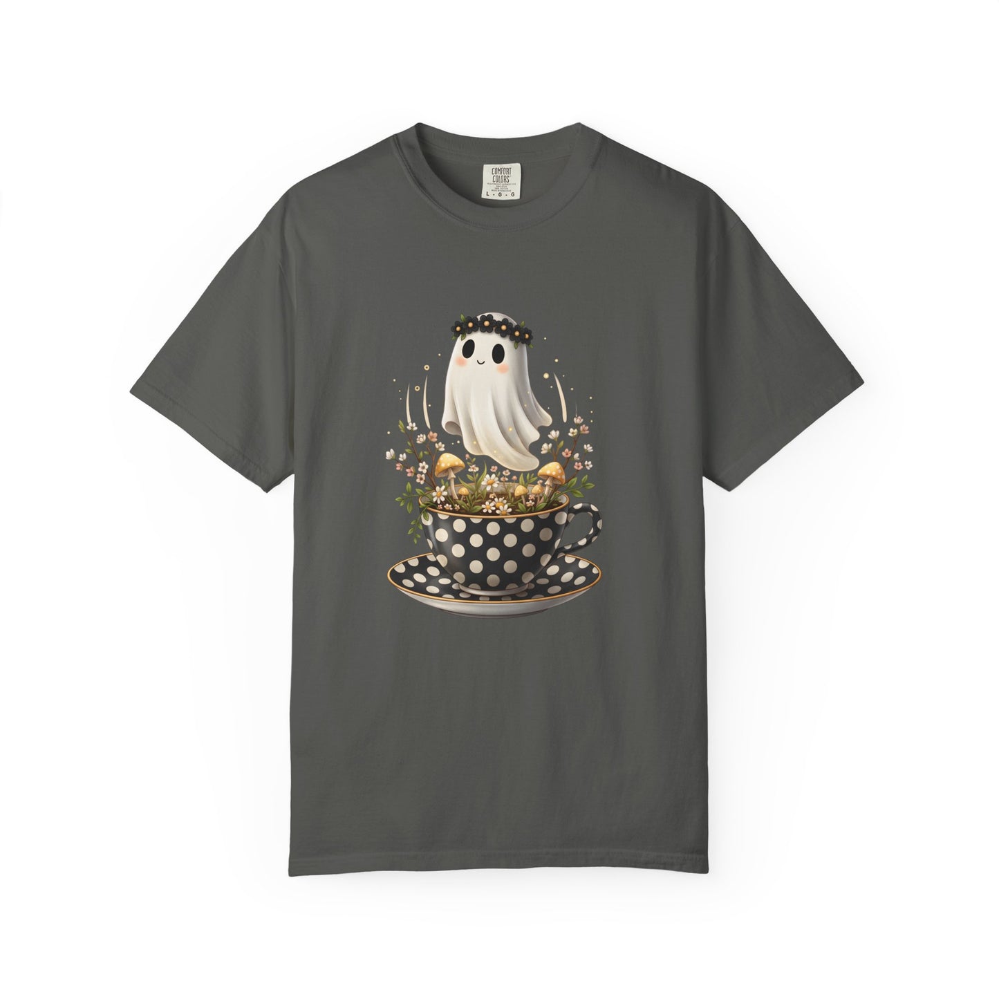 Ghost and Teacup Halloween Unisex T-shirt