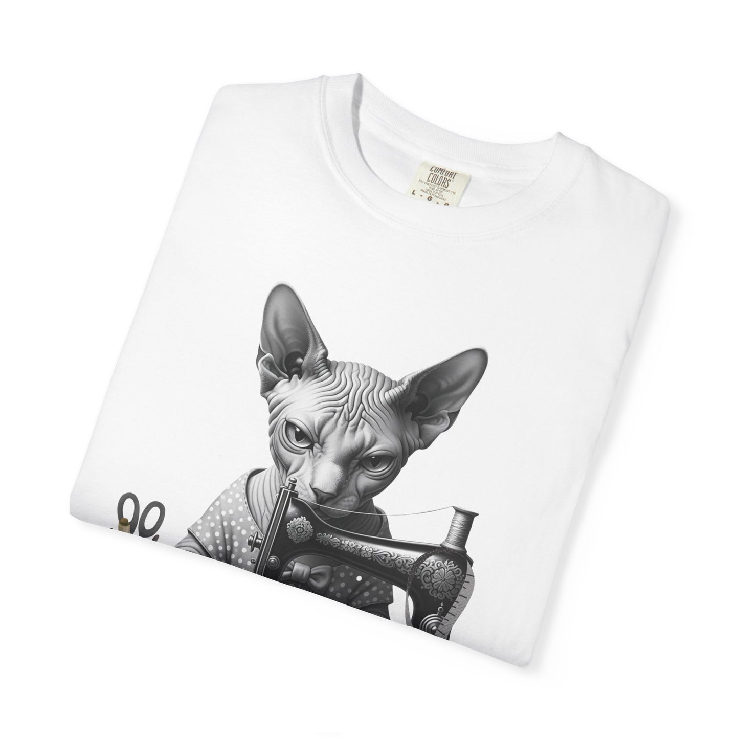 T-Shirt Cat Sewing, Funny Sewing Cat Tee, Craft Lover Shirt, Quilter Gift, Unisex Sewing Top