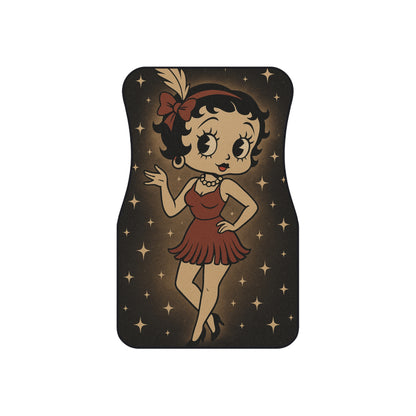 Vintage Flapper Girl Car Mats (2x Front) | Art Deco Floor Mats