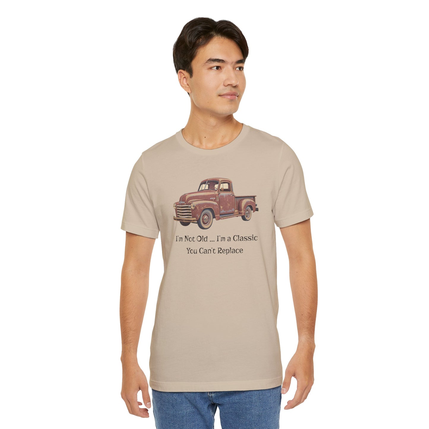 Vintage Old Truck Lover Jersey Short Sleeve Tee - Iam not old you cant replace me
