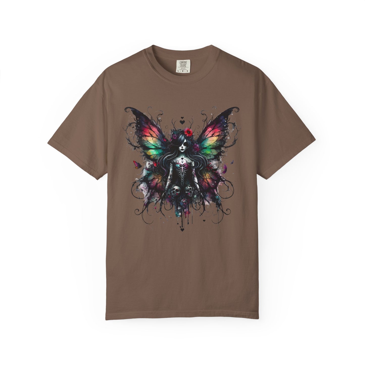 Gothic Fairy Tattoo T-shirt, Dark Fantasy Tee, Alternative Clothing, Magical Creature Shirt, Unique Gift Idea