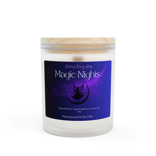 Frosted Glass Candle, Magic Nights, 9 Scents, Aromatherapy Candle, 11 oz