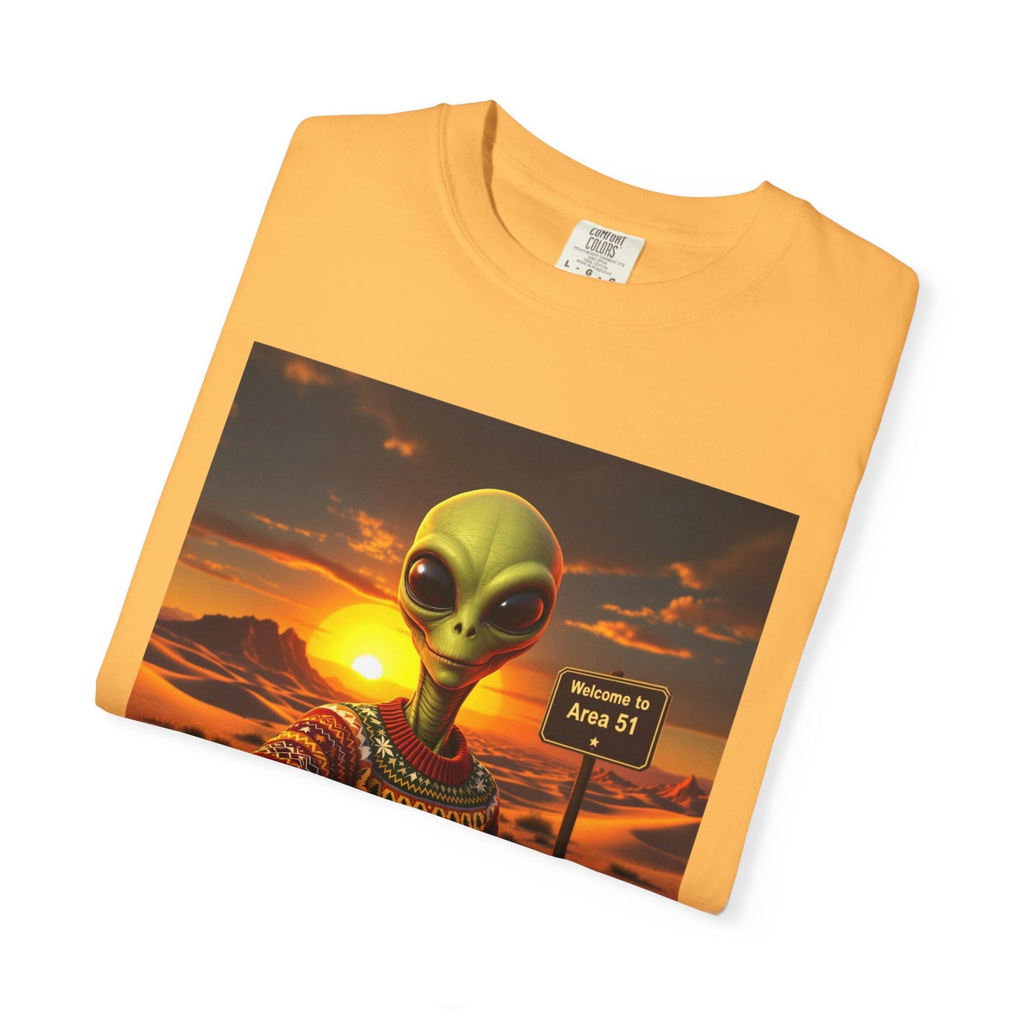 T-Shirt Alien Ugly Sweater,  Area 51 Christmas Tee, Funny Extraterrestrial Shirt, UFO Lover Gift, Space Holiday Top