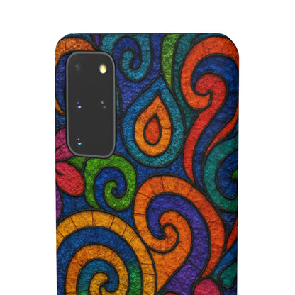 Psychedelic Hippie Phone Case, Boho Rainbow Retro 70s Groovy Art Cover