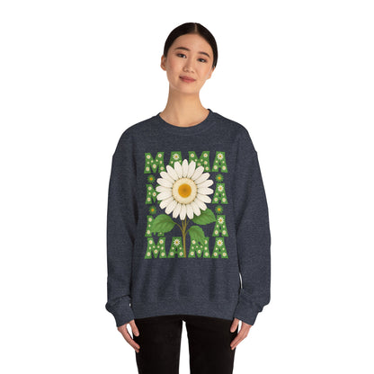 Mama Sweatshirt, Mother's Day Gift, Unisex Crewneck Jumper, Floral Top, Mom Birthday Present, Spring Outerwear,
