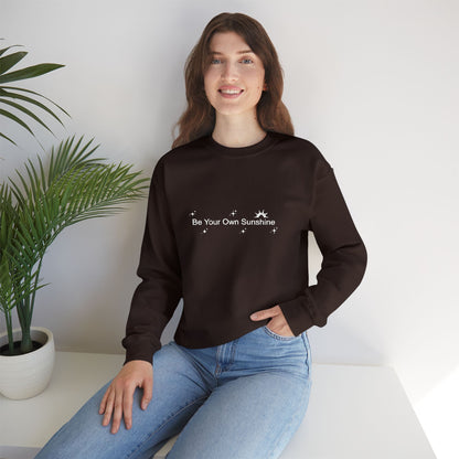 Embroided Crewneck Sweatshirt - Be Your Own Sunshine